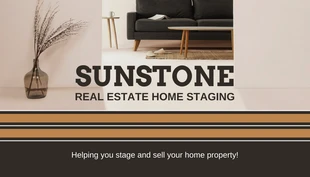 Home Staging Real Estate Business Card
