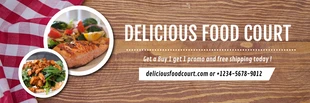 Free  Template: Banner de comida simple clásico marrón