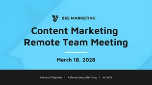 Free  Template: Remote Content Marketing Presentation