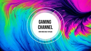 Free  Template: Banner verde e roxo para jogos no YouTube
