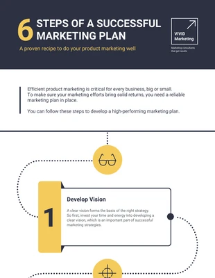 Free  Template: 6 Steps Effective Marketing Process Infographic