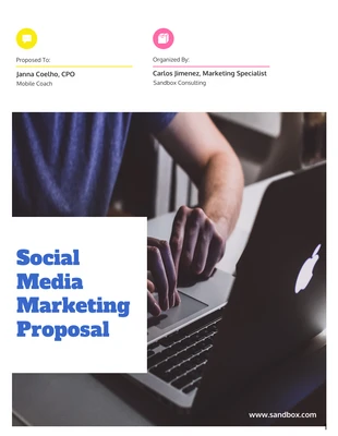 premium  Template: Kühnes einfaches Social-Media-Marketing-Vorschlag