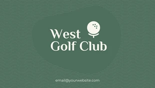 Green and Beige Simple Golf Business Card - صفحة 2