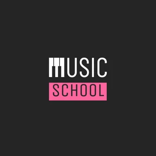 premium  Template: Dark Music School Creative Logo