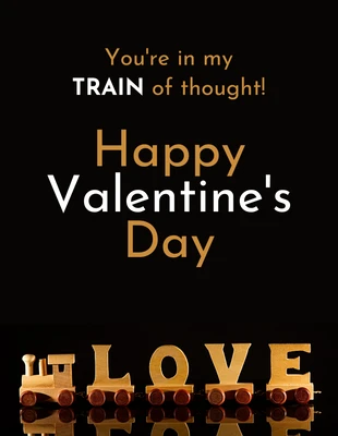 Free  Template: Mensaje de San Valentín de Train of Thought