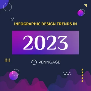 premium  Template: Tendências de infográficos 2023 Publicação no Instagram