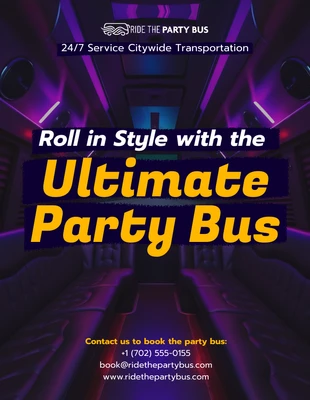 business  Template: Party Bus Flyer Template