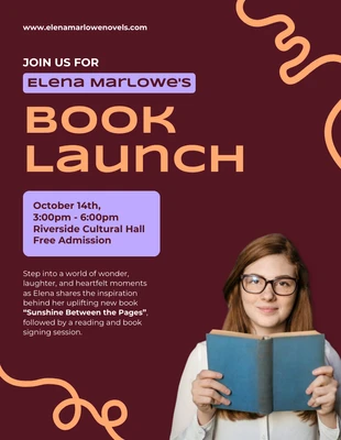 premium  Template: Book Launch Flyer Template