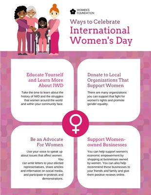 business  Template: Internationaler Frauentag Vorlage