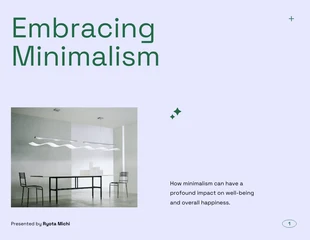 Free  Template: Purple Green Minimalist Cool Presentation