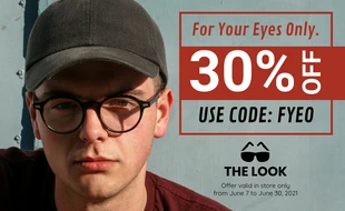 premium  Template: Eyewear Discount Voucher