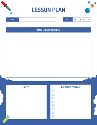 Free  Template: Chemistry Blue And White Planner