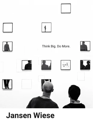 business  Template: Tarjeta de visita de director de arte en blanco y negro