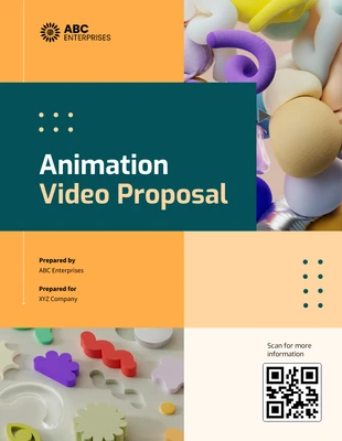 premium  Template: Modèle de proposition de vidéo d'animation