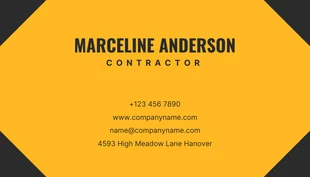 Dark Grey And Orange Modern Contractor Business Card - Seite 2