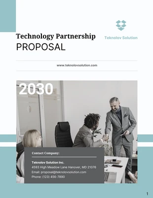 Free  Template: Technology Partnership Proposal