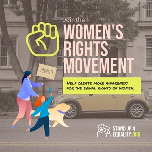Free  Template: Exemplo de movimento pelos direitos das mulheres