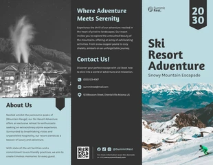 business  Template: Ski Resort Adventure Brochure