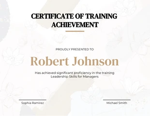 Free  Template: Certificado de treinamento simples abstrato branco