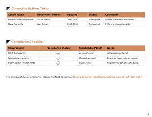 Safety Report Template - Seite 2