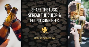 premium  Template: Trinkender St. Patrick's Day Facebook-Post