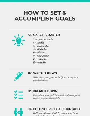 Free  Template: Set and Accomplish Goals Infographic