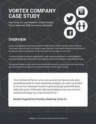 business  Template: Gray B2B Content Marketing Case Study