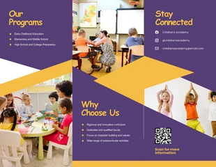 Orange And Purple School Tri-fold Brochure - Pagina 2