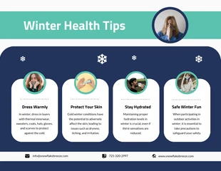 Free  Template: Infografía de consejos de salud para el invierno