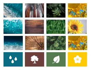 Free  Template: Nature Textures Mood Board