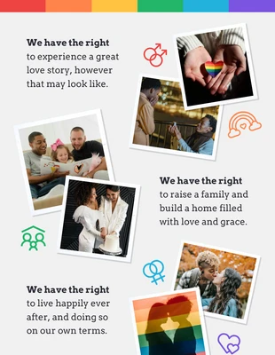 Free  Template: Proteggi il poster dei diritti dei gay LGBTQ