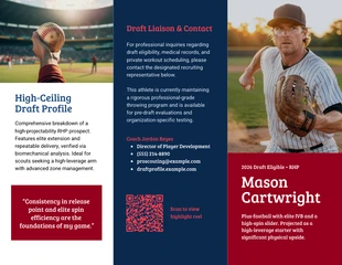 Free Template: Baseball Pitcher Brochure Template