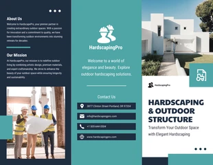Free  Template: Hardscaping & Outdoor Structures Brochure
