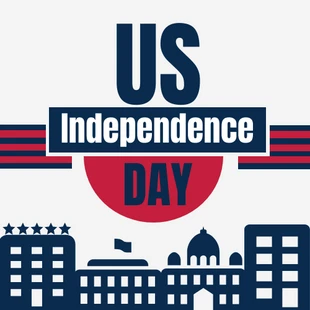 premium  Template: US-Unabhängigkeitstag Instagram
