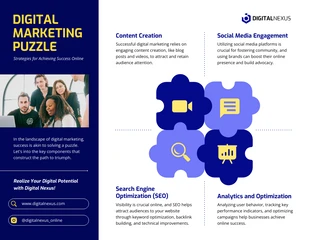 Free  Template: Digital Marketing Puzzle Infographic