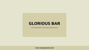 Free  Template: Tarjeta de presentación de barman profesional en crema y negro