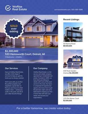 Free  Template: Best Real Estate Flyer
