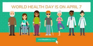business  Template: Postagem no Twitter sobre diversidade no Dia Mundial da Saúde
