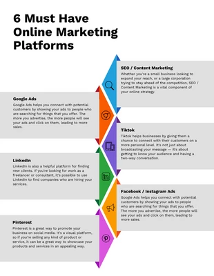 Free  Template: Digital Marketing Platforms Infographic Template