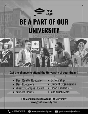 Free  Template: Black And White Scholarship Program Flyer