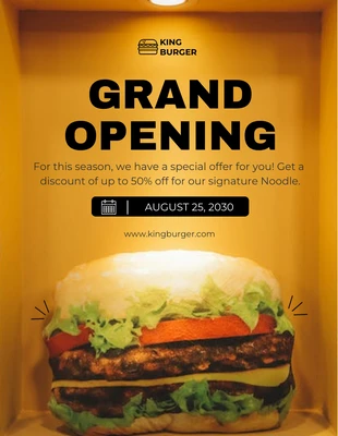 Yellow Grand Opening Flyer