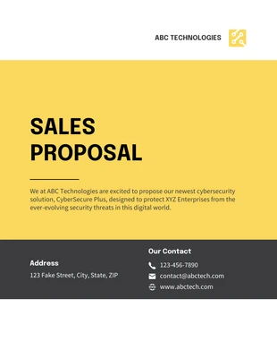 Free  Template: Yellow And Grey Modern Sales Proposal