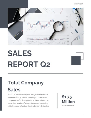 Free  Template: Modern Gray And White Sales Report