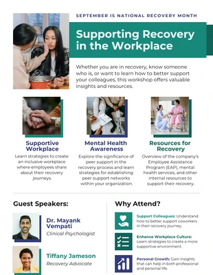 business interactive Template: Workplace Mental Health Awareness Workshop Poster