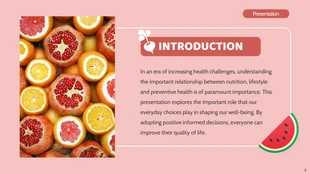 Pink and Orange Health Presentation - page 2