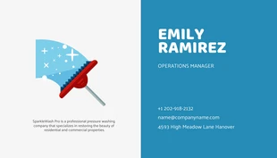 White And Blue Simple Pressure Washing Business Card - Página 2