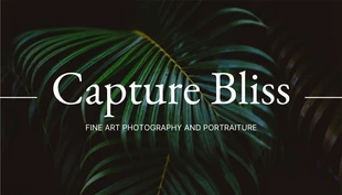Free  Template: Carte De Visite Photographie professionnelle noire