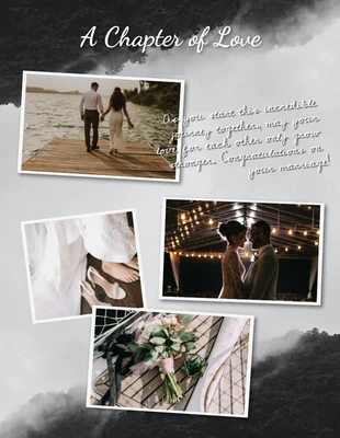 premium  Template: Black And Grey Modern Texture Wedding Photo Collages