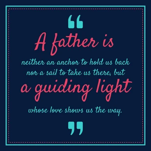 Free  Template: Dark Father's Day Quote Instagram Post