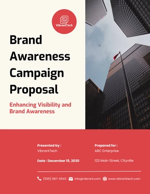 Free  Template: Brand Awareness Campaign Proposal